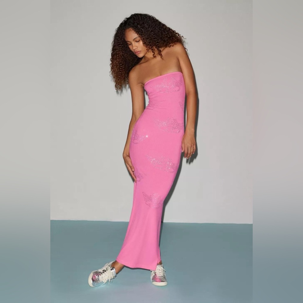 Boys Lie Vibrant Pink Strapless Dress